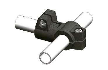 アルミ(AC3A) パイプジョイント - TクロスGN192-B-SW(艶消黒塗装)(NBK品)
